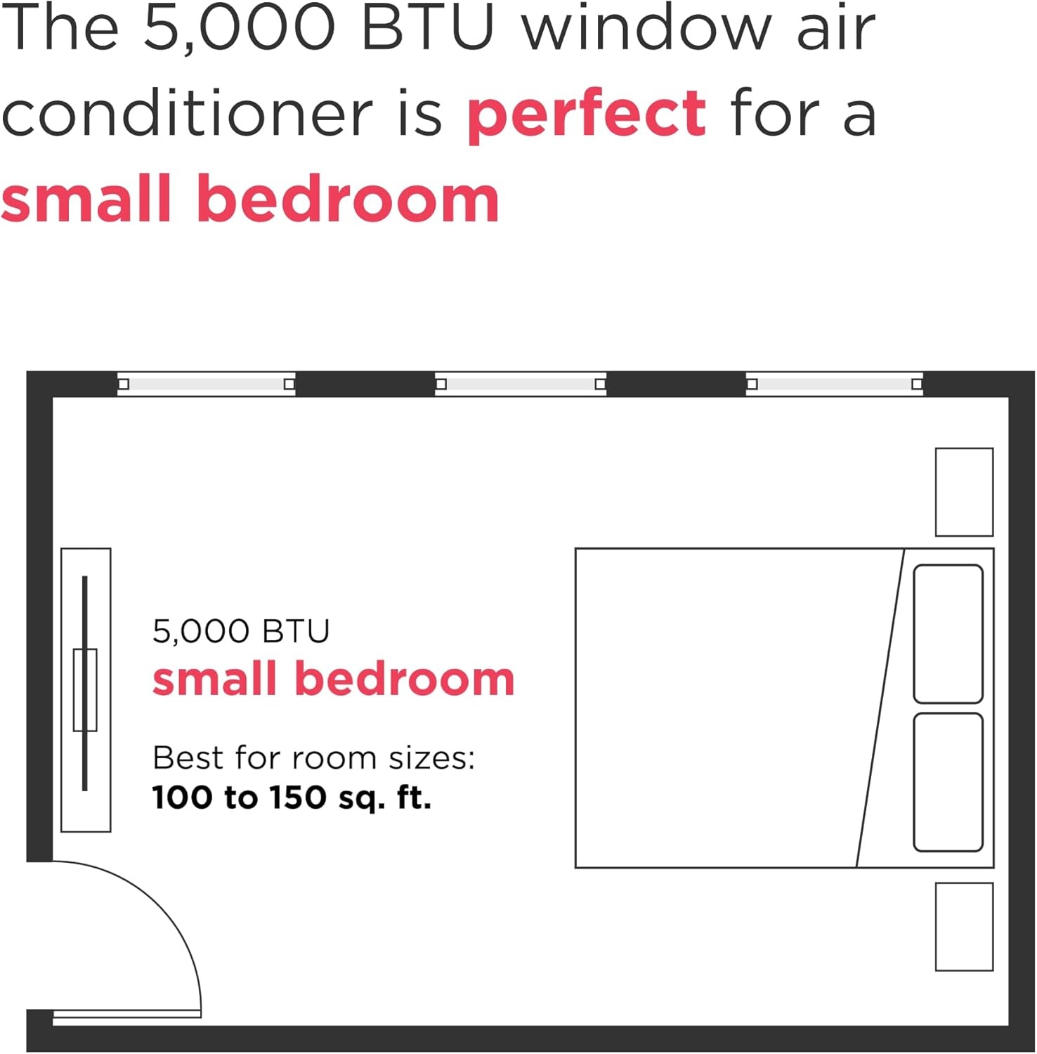 image:imageFrigidaire 6000 BTU Window Air Conditioner with Remote Control Cools Up to 250 Sq Ft Quiet Operation Eco Mode 3 Fan Speeds Auto Restart White5 000 BTU Electronic Controls