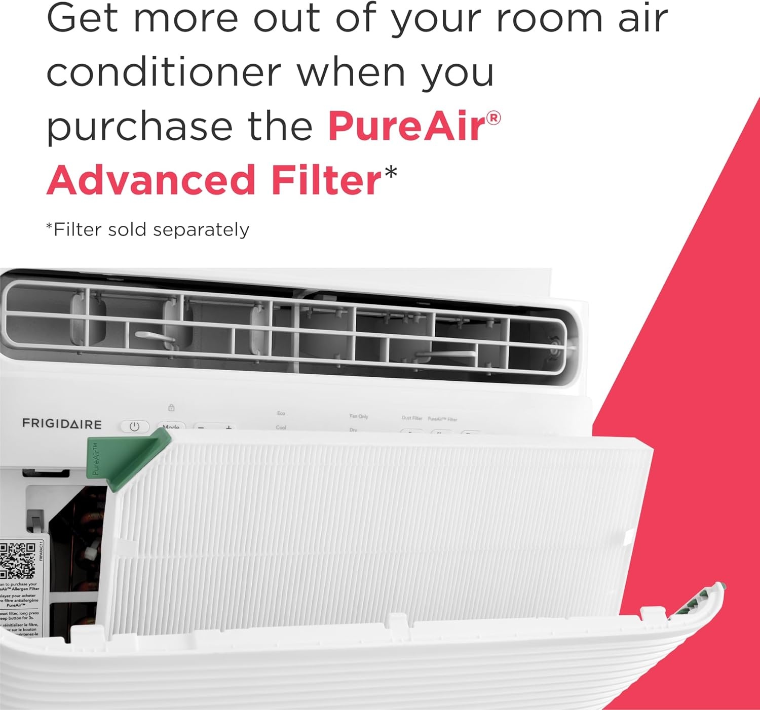 image:imageFrigidaire 6000 BTU Window Air Conditioner with Remote Control Cools Up to 250 Sq Ft Quiet Operation Eco Mode 3 Fan Speeds Auto Restart White5 000 BTU Electronic Controls