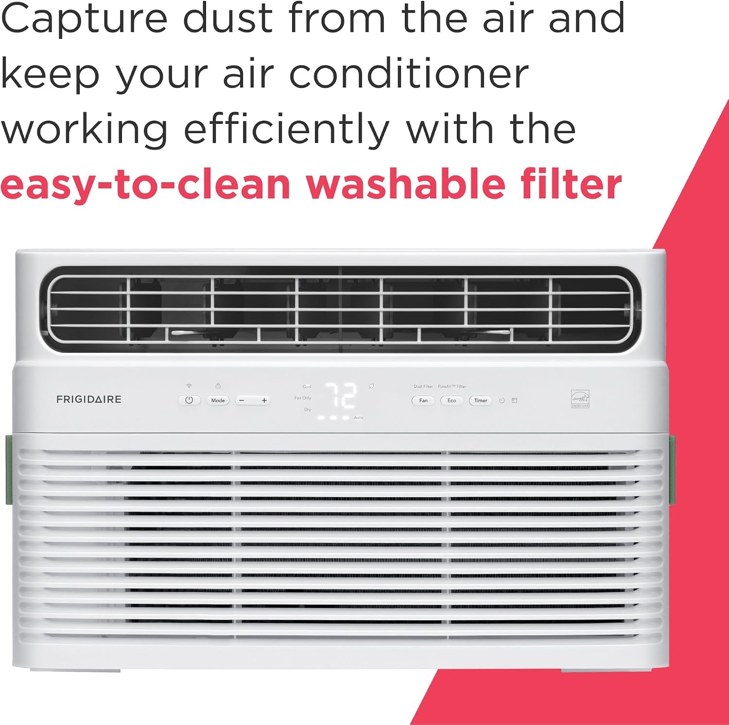 image:imageFrigidaire 8000 BTU Smart Inverter Window Air Conditioner with WiFi and Energy Star Certification Cools Up to 350 Sq Ft Ultra Quiet Operation White10 000 BTU