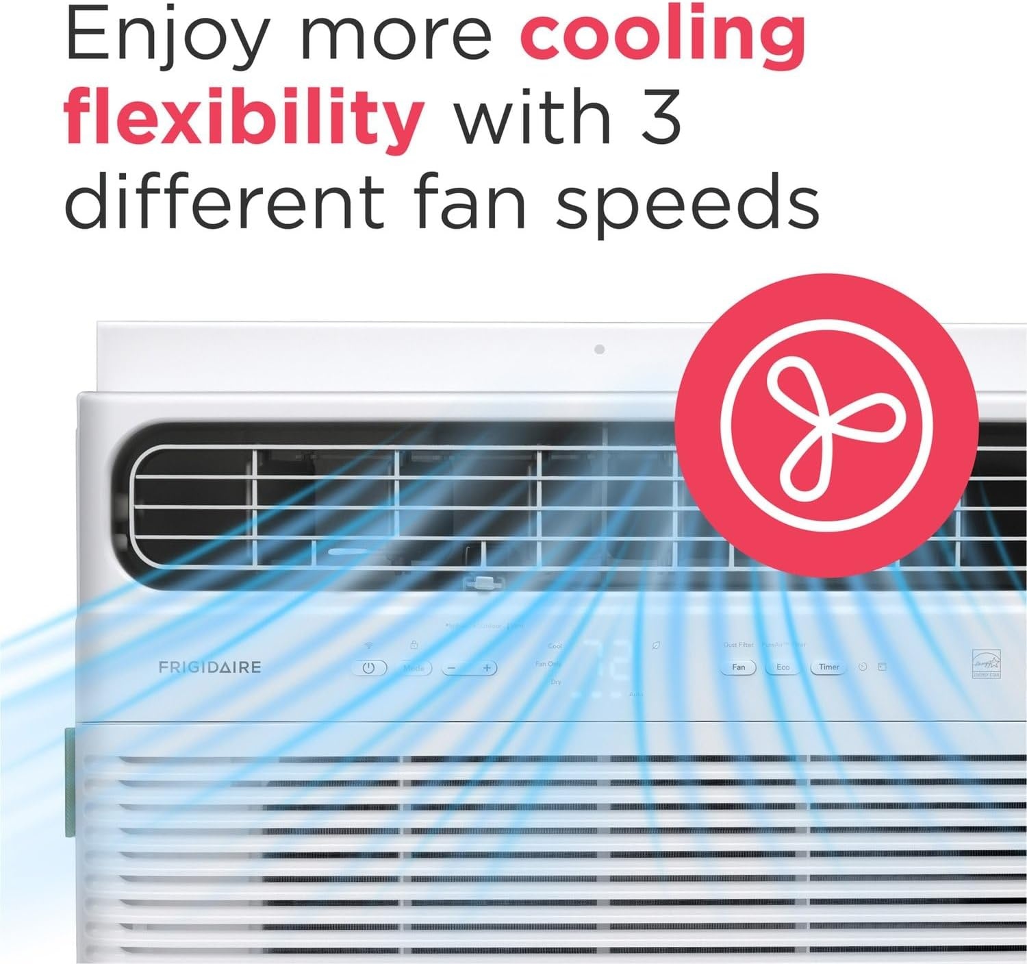 image:imageFrigidaire 8000 BTU Smart Inverter Window Air Conditioner with WiFi and Energy Star Certification Cools Up to 350 Sq Ft Ultra Quiet Operation White12 000 BTU