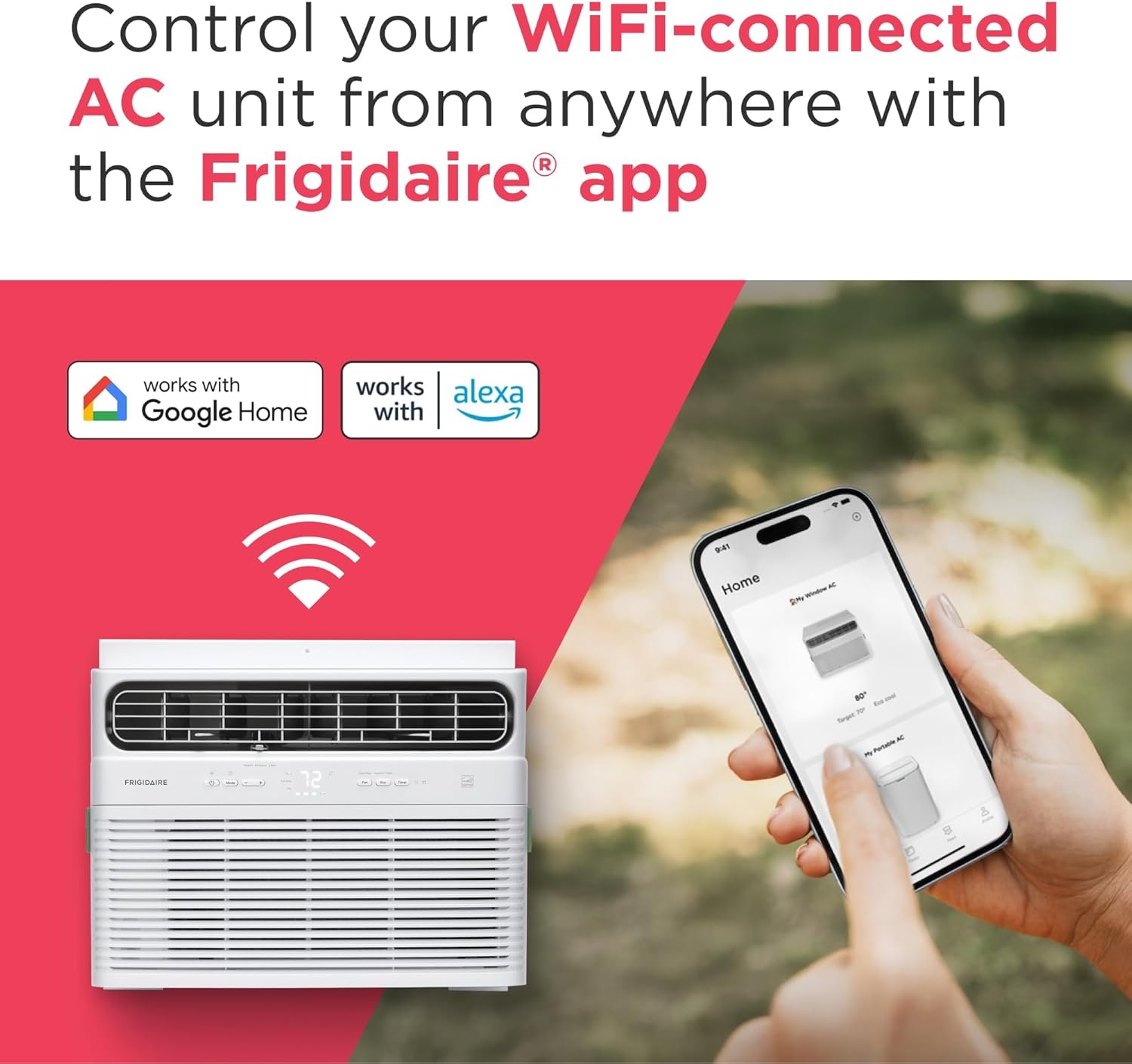 image:imageFrigidaire 8000 BTU Smart Inverter Window Air Conditioner with WiFi and Energy Star Certification Cools Up to 350 Sq Ft Ultra Quiet Operation White14 000 BTU