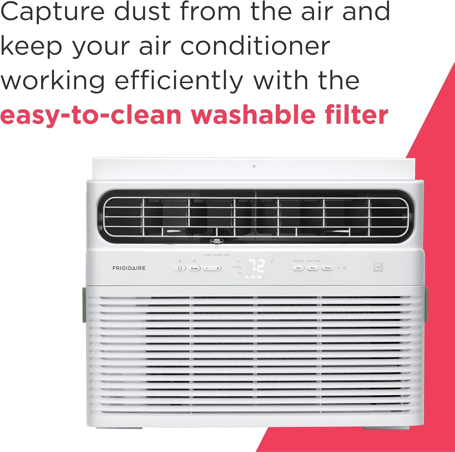 image:imageFrigidaire 8000 BTU Smart Inverter Window Air Conditioner with WiFi and Energy Star Certification Cools Up to 350 Sq Ft Ultra Quiet Operation White14 000 BTU