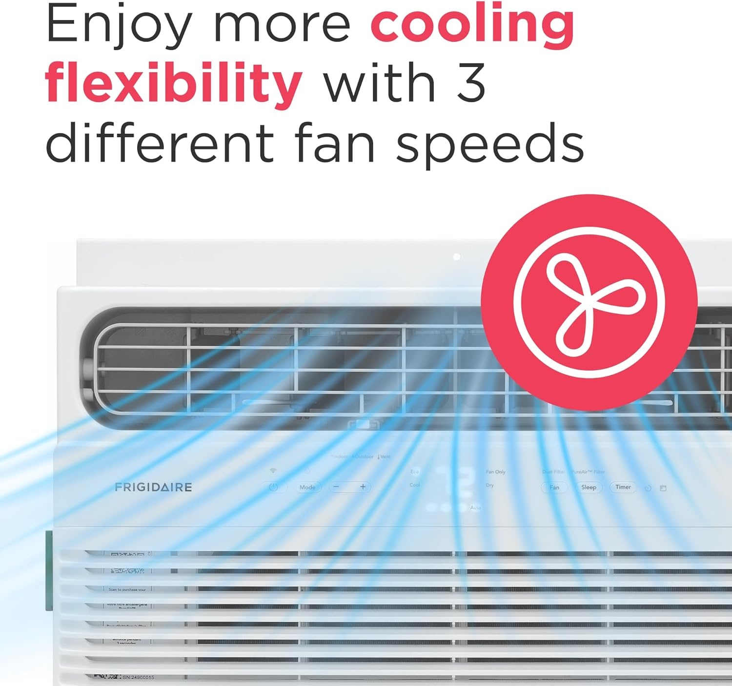 image:imageFrigidaire 8000 BTU Smart Window Air Conditioner with WiFi Cools Up to 350 Sq Ft Remote Control Quiet Operation Eco Mode 3 Fan Speeds WhiteNew 2024 10 000 BTU