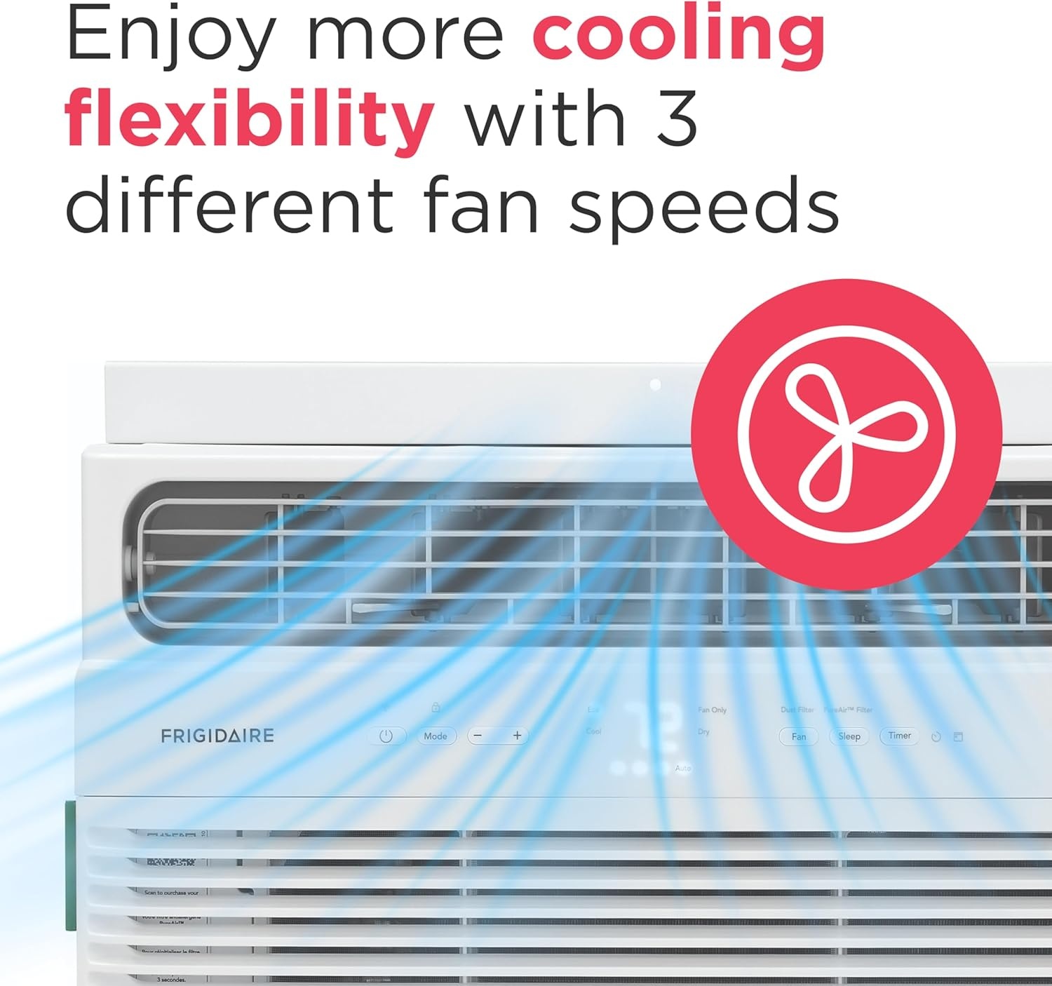 image:imageFrigidaire 8000 BTU Smart Window Air Conditioner with WiFi Cools Up to 350 Sq Ft Remote Control Quiet Operation Eco Mode 3 Fan Speeds WhiteNew 2024 8 000 BTU