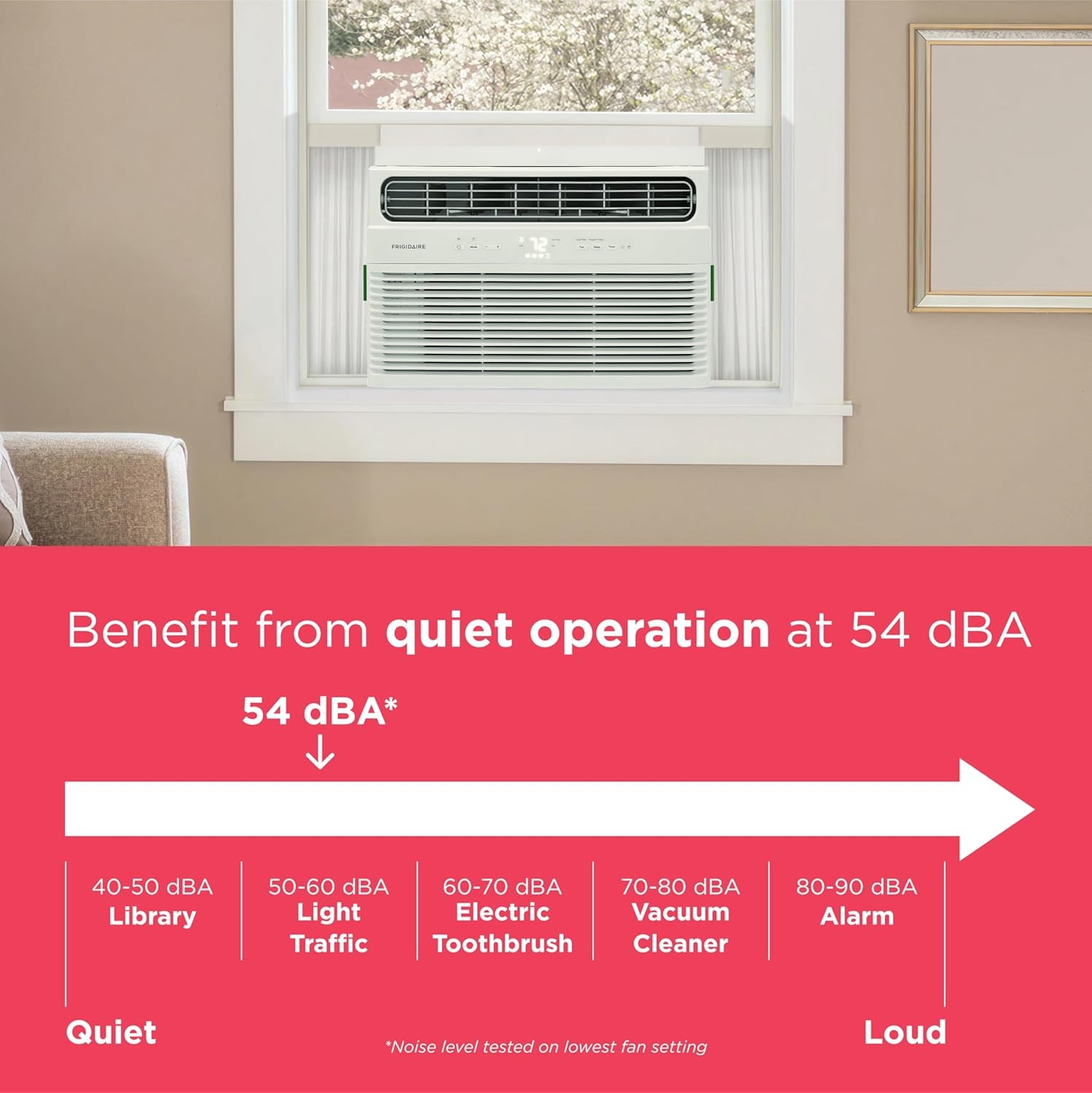 image:imageFrigidaire 8000 BTU Smart Window Air Conditioner with WiFi Cools Up to 350 Sq Ft Remote Control Quiet Operation Eco Mode 3 Fan Speeds WhiteNew 2024 8 000 BTU