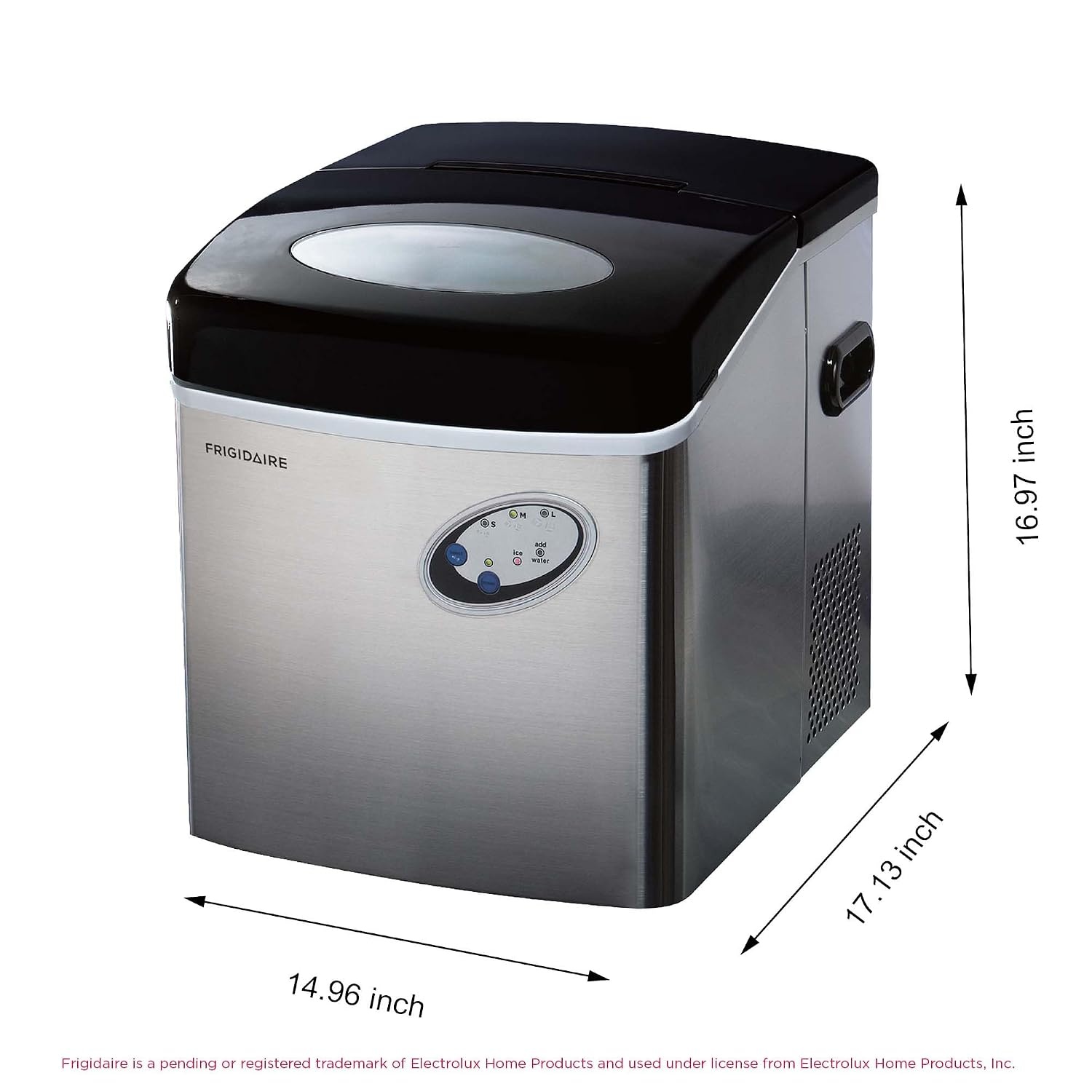 image:imageFrigidaire EFIC115 Extra Large Ice Maker Stainless Steel 48 lbs per Day48 lbs of Ice per day