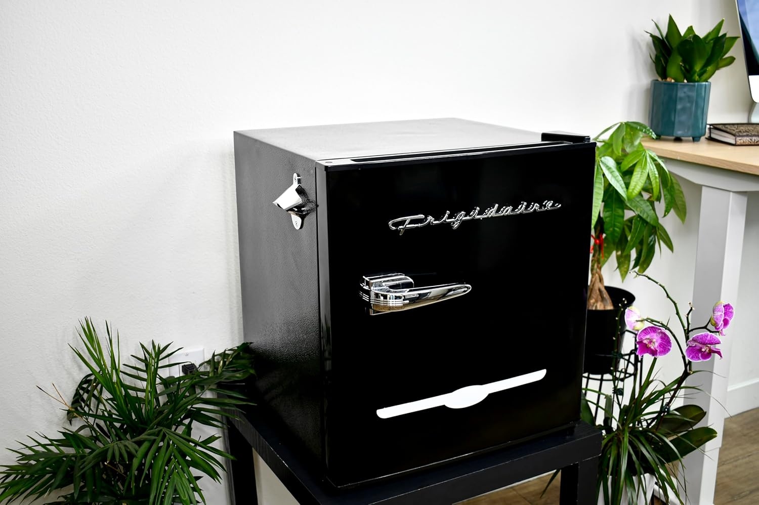 image:imageFrigidaire EFR176 16 cu ft Retro Bar Fridge with Side Bottle Opener BlueBlack