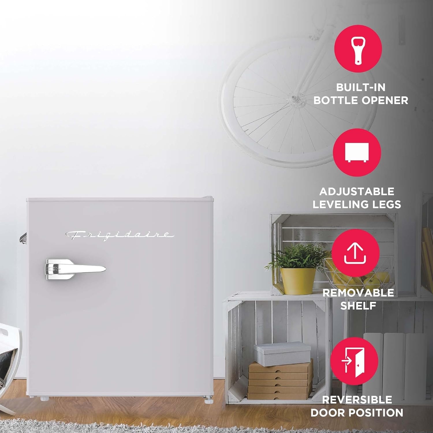 image:imageFrigidaire EFR176 16 cu ft Retro Bar Fridge with Side Bottle Opener BlueMoonbeam