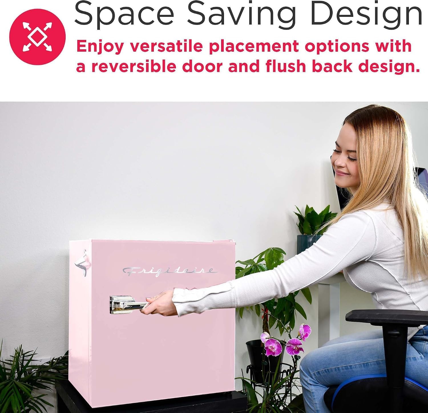 image:imageFrigidaire EFR176 16 cu ft Retro Bar Fridge with Side Bottle Opener BluePink