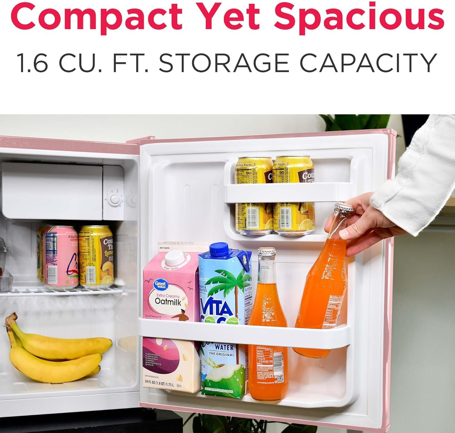 image:imageFrigidaire EFR176 16 cu ft Retro Bar Fridge with Side Bottle Opener BluePink