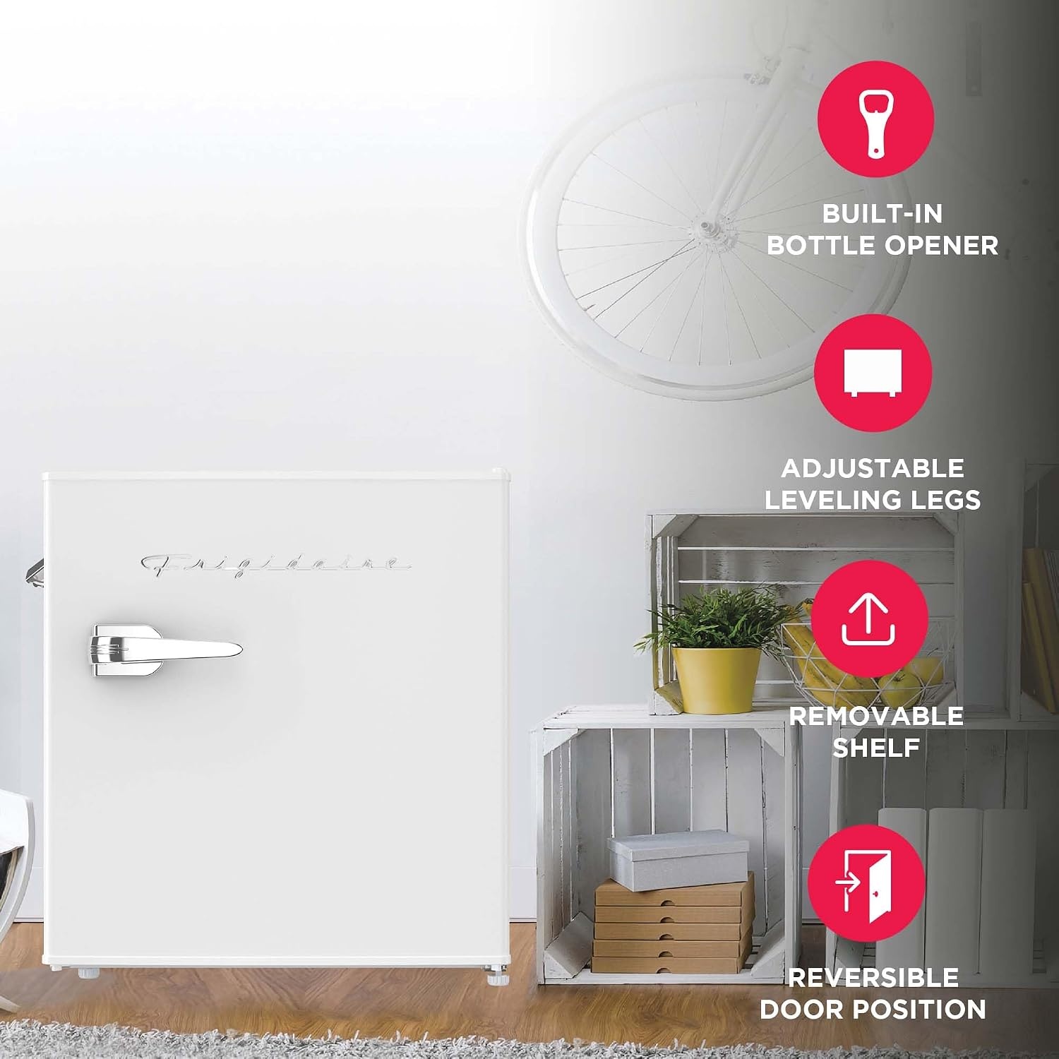 image:imageFrigidaire EFR176 16 cu ft Retro Bar Fridge with Side Bottle Opener BlueWhite