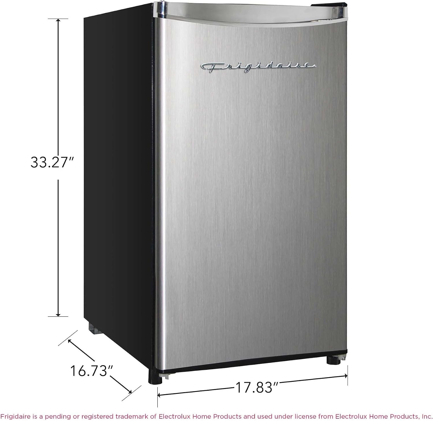 image:imageFrigidaire EFR323 32 cu ft Compact Fridge Mini Refrigerator Stainless Steel Platinum SeriesStainless Steel