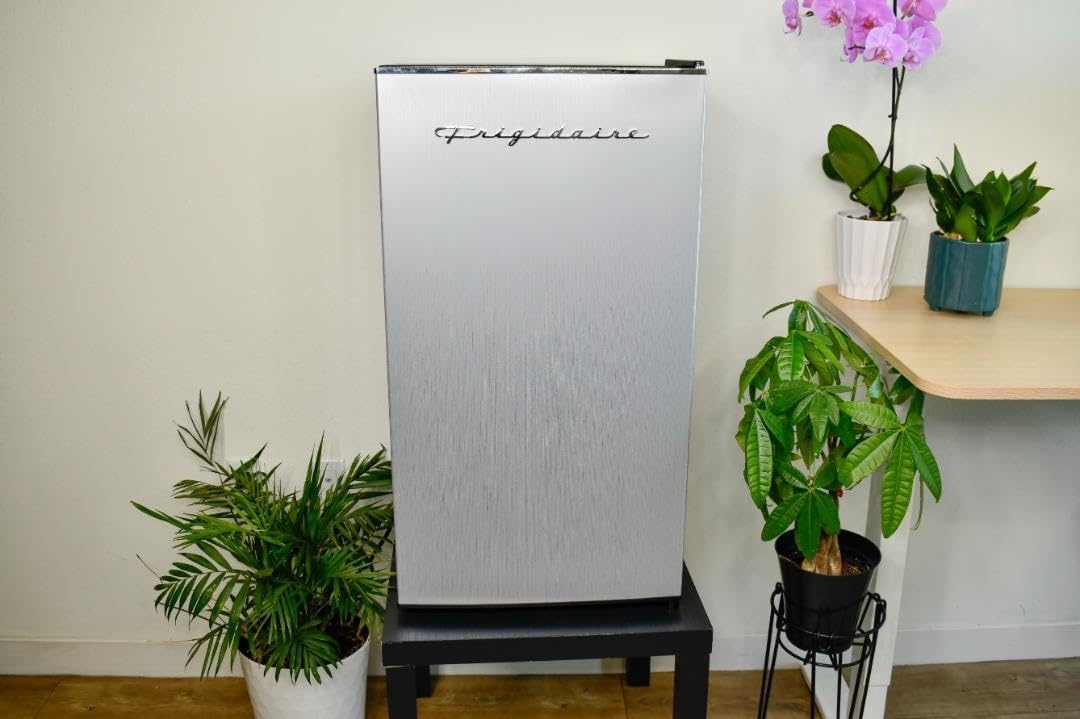 image:imageFrigidaire EFR323 32 cu ft Compact Fridge Mini Refrigerator Stainless Steel Platinum SeriesStainless Steel