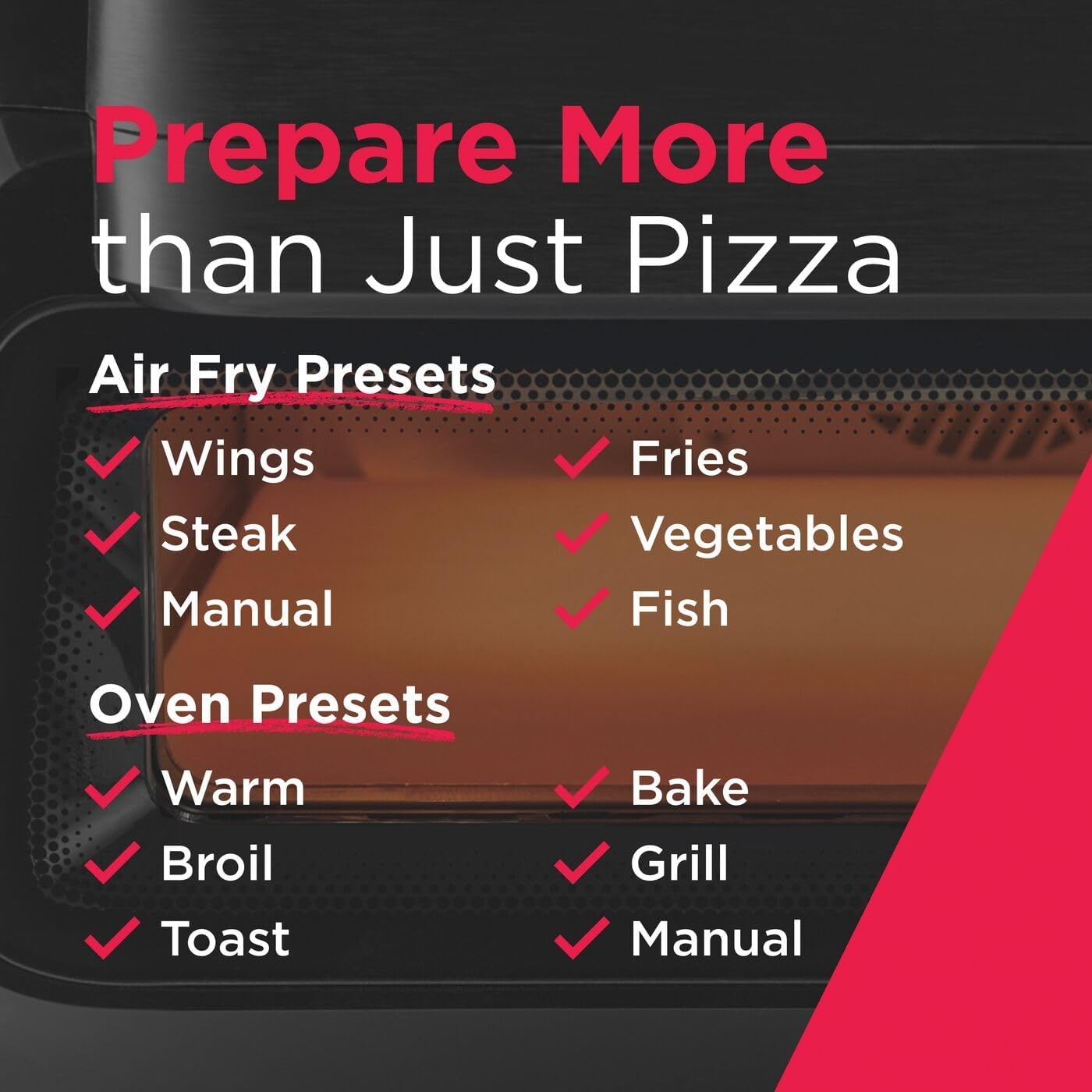 image:imageFrigidaire Electric Indoor Pizza Oven Reach Temperatures of 700F Stone Bake 12 Pizzas in Minutes Portable Countertop Oven with Air Fry and Bake Peel Included Model FRPO100BWith Pizza Peel