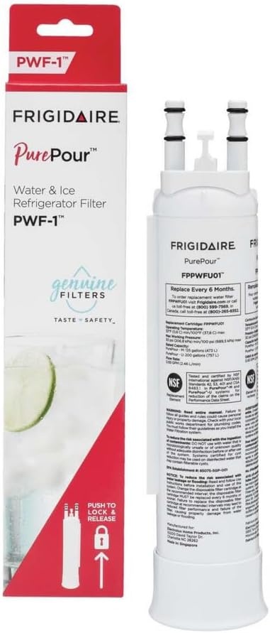 image:imageFrigidaire FPPWFU01 Water Filter Replacement Bonus Stainless Steel Fridge Cleaner Spray Bundle