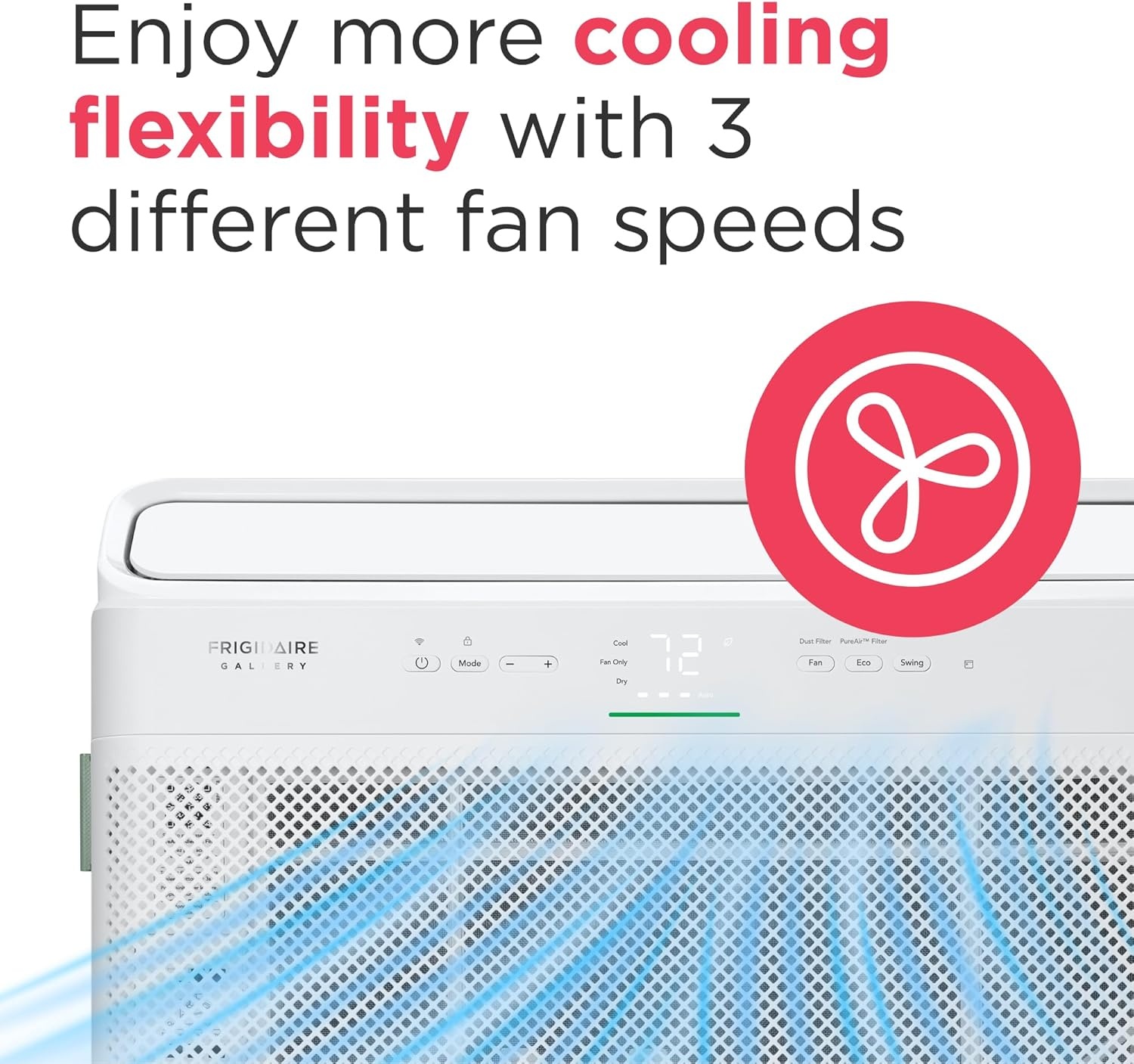 image:imageFrigidaire Gallery 8000 BTU Smart Inverter Window Air Conditioner with WiFi Energy Star Most Efficient Certification amp Indoor Air Quality Monitoring Cools Up to 350 Sq Ft Ultra Quiet White10 000 BTU New 2025