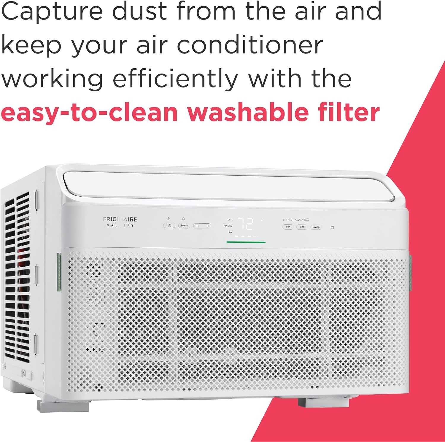 image:imageFrigidaire Gallery 8000 BTU Smart Inverter Window Air Conditioner with WiFi Energy Star Most Efficient Certification amp Indoor Air Quality Monitoring Cools Up to 350 Sq Ft Ultra Quiet White12 000 BTU New 2025