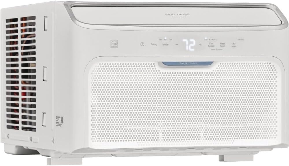 image:imageFrigidaire Gallery 8000 BTU Smart Inverter Window Air Conditioner with WiFi Energy Star Most Efficient Certification amp Indoor Air Quality Monitoring Cools Up to 350 Sq Ft Ultra Quiet White10 000 BTU