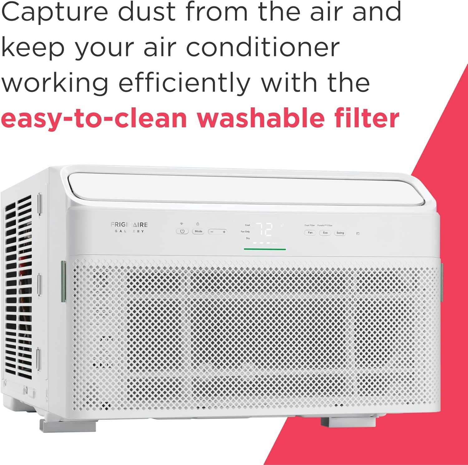 image:imageFrigidaire Gallery 8000 BTU Smart Inverter Window Air Conditioner with WiFi Energy Star Most Efficient Certification amp Indoor Air Quality Monitoring Cools Up to 350 Sq Ft Ultra Quiet White10 000 BTU New 2025
