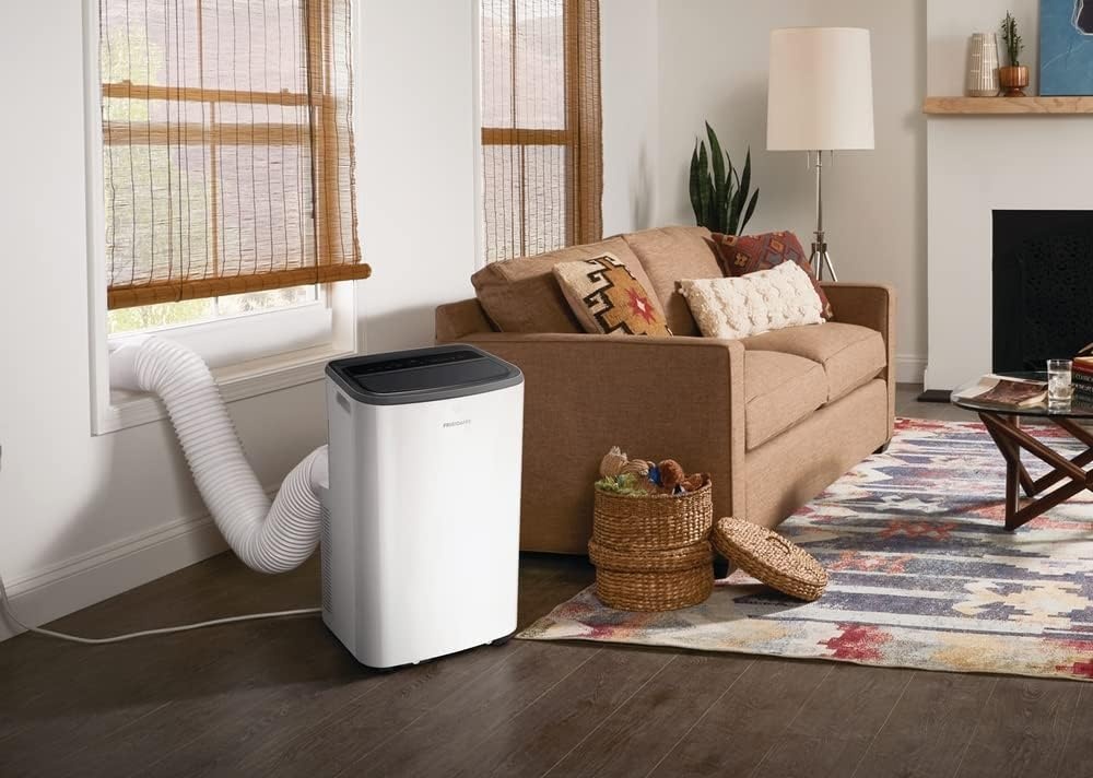 image:imageFrigidaire Portable Room Air Conditioner 8000 BTU ASHRAE 5500 BTU DOE Cools Up to 350 Sq Ft Quiet Operation Dehumidifying Dry Mode WhiteAC Only
