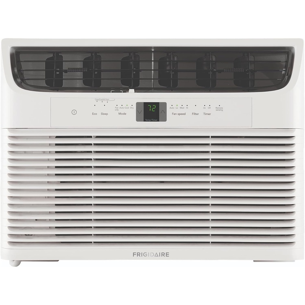 image:imageFrigidaire 6000 BTU Window Air Conditioner with Remote Control Cools Up to 250 Sq Ft Quiet Operation Eco Mode 3 Fan Speeds Auto Restart White10 000 BTU Electronic Controls