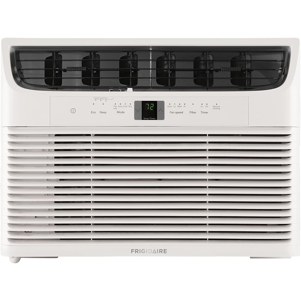 image:imageFrigidaire 6000 BTU Window Air Conditioner with Remote Control Cools Up to 250 Sq Ft Quiet Operation Eco Mode 3 Fan Speeds Auto Restart White12 000 BTU Electronic Controls
