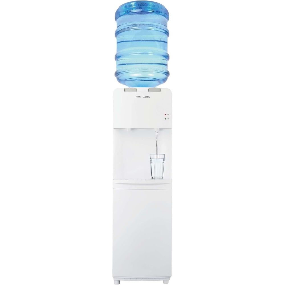image:imageFrigidaire EFWC498  Top Loading Cooler Dispenser Hot amp Cold Water  Child Safety Lock  Innovative Slim amp Sleek Design Holds 3 or 5 Gallon Bottles  BlackWhite