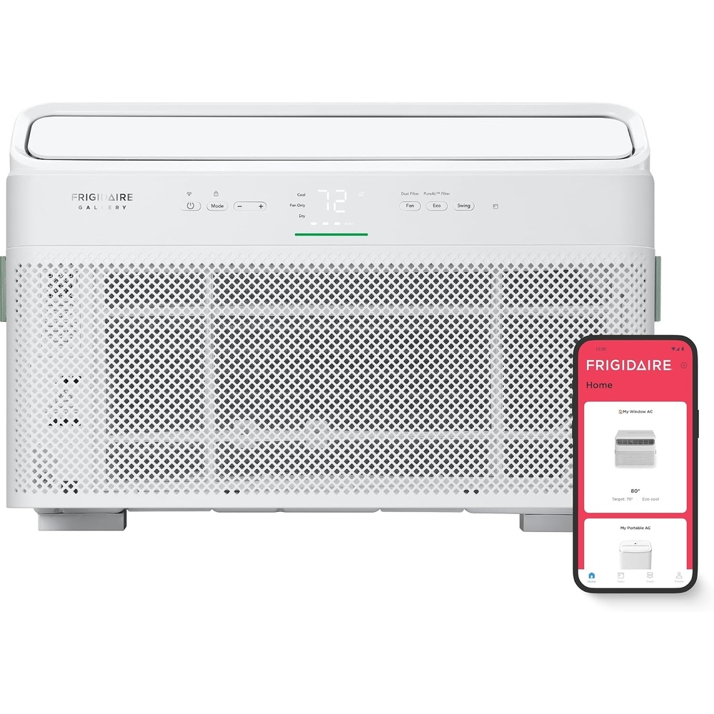 image:imageFrigidaire Gallery 8000 BTU Smart Inverter Window Air Conditioner with WiFi Energy Star Most Efficient Certification amp Indoor Air Quality Monitoring Cools Up to 350 Sq Ft Ultra Quiet White10 000 BTU New 2025