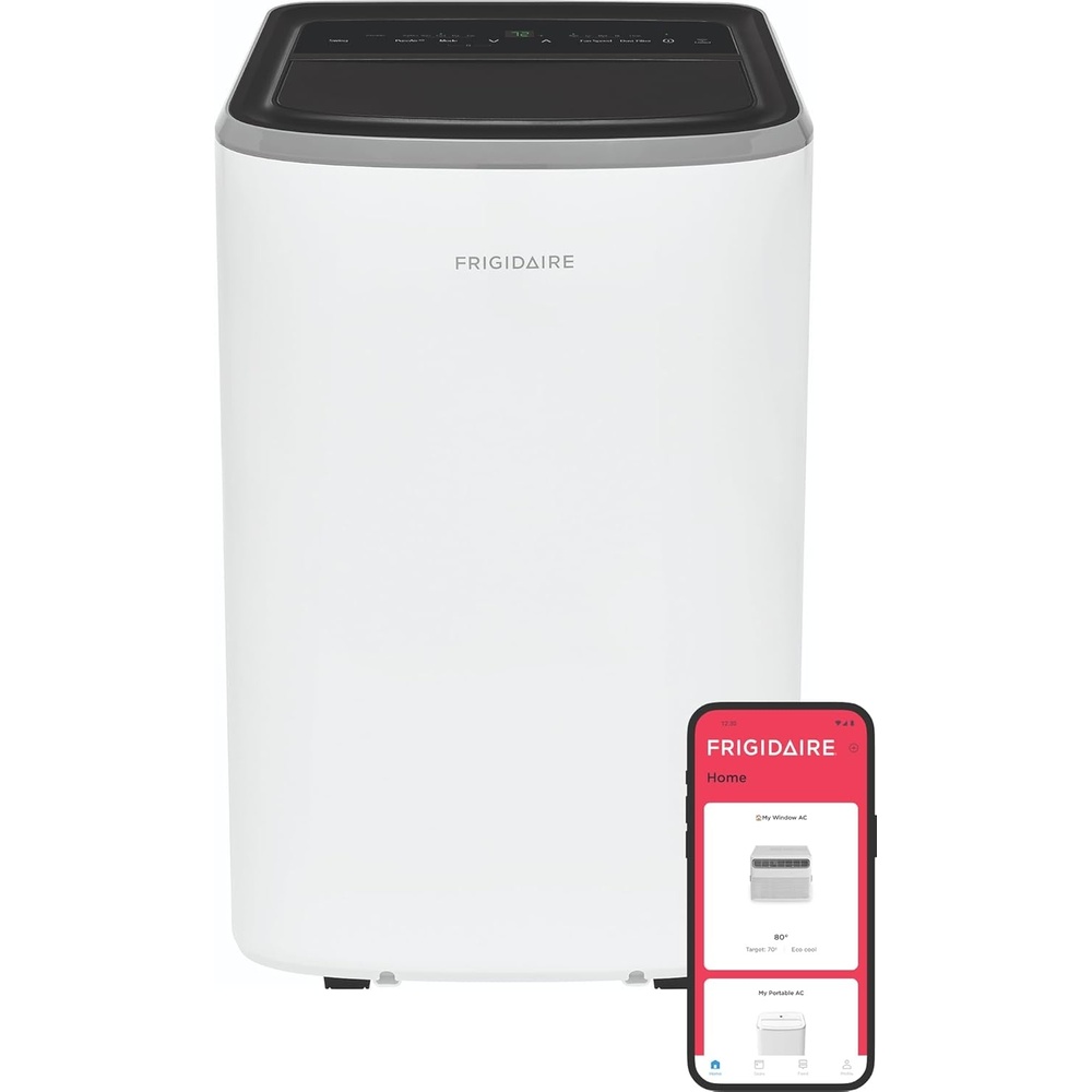 image:imageFrigidaire Portable Room Air Conditioner 8000 BTU ASHRAE 5500 BTU DOE Cools Up to 350 Sq Ft Quiet Operation Dehumidifying Dry Mode White8000 BTU