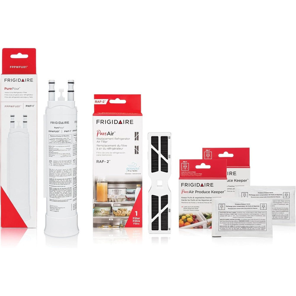 image:imageFrigidaire PurePour PWF1 FPPWFU01  PureAir RAF2 FRGPAAF2  2 pcs PK1 FRPAPKRF Water amp Air Filter Combo