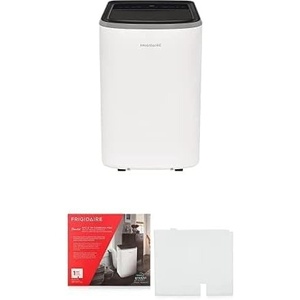 Bundle of Frigidaire FHPC102AC1 Portable Room Air Conditioner, 6500 BTU Easy-to-Clean Washable Filter, in White + Frigidaire PureAir RAC-5 Premium Air Conditioner Filter