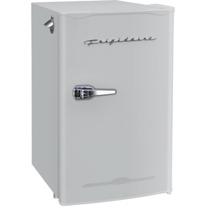 FRIGIDAIRE EFR376-BLACK 3.1 Cu Ft Black Retro Bar Fridge with Side Bottle Opener(MOONBEAM)