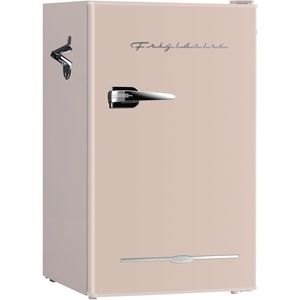 FRIGIDAIRE EFR376-BLACK 3.1 Cu Ft Black Retro Bar Fridge with Side Bottle Opener(Pink)