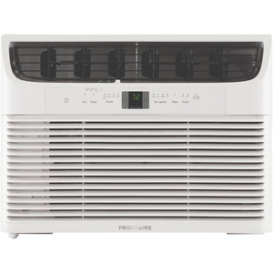 Frigidaire 6,000 BTU Window Air Conditioner with Remote Control, Cools Up to 250 Sq. Ft., Quiet Operation, Eco Mode, 3 Fan Speeds, Auto Restart, White(10 000 BTU Electronic Controls)