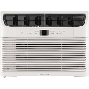 Frigidaire 6,000 BTU Window Air Conditioner with Remote Control, Cools Up to 250 Sq. Ft., Quiet Operation, Eco Mode, 3 Fan Speeds, Auto Restart, White(12 000 BTU Electronic Controls)
