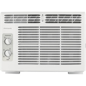 Frigidaire 6,000 BTU Window Air Conditioner with Remote Control, Cools Up to 250 Sq. Ft., Quiet Operation, Eco Mode, 3 Fan Speeds, Auto Restart, White(5 000 BTU Mechanical Controls)