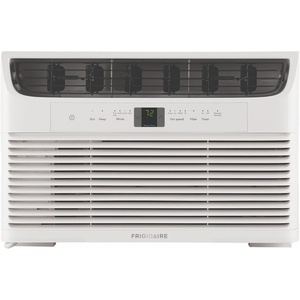 Frigidaire 6,000 BTU Window Air Conditioner with Remote Control, Cools Up to 250 Sq. Ft., Quiet Operation, Eco Mode, 3 Fan Speeds, Auto Restart, White(6 000 BTU Electronic Controls)