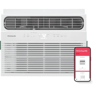 Frigidaire 8,000 BTU Smart Window Air Conditioner with Wi-Fi, Cools Up to 350 Sq. Ft., Remote Control, Quiet Operation, Eco Mode, 3 Fan Speeds, White(New 2024 12 000 BTU)