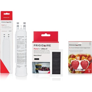 Frigidaire PurePour PWF-1 (FPPWFU01) & PureAir Ultra II (PAULTRA2) & PureFresh (FRPFUFV2) Water & Air Filter Combo Kit(Regular (Pack of 6))
