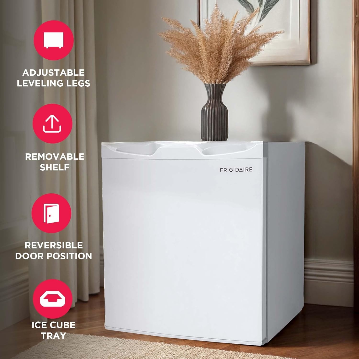 image:imageFrigidaire EFR115RED 16 Cu Ft Compact Fridge for Office Dorm Room Mancave or RV RedWhite