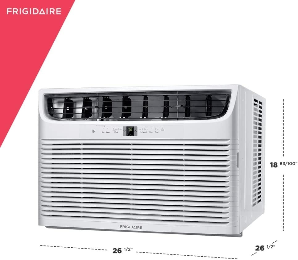 image:imageFrigidaire FHWC282WB2 Window Air Conditioner 28000 BTU with Easy Install Slide Out Chassis MultiSpeed Fan EasytoClean Washable Filter Eco Mode in White28 000 BTU