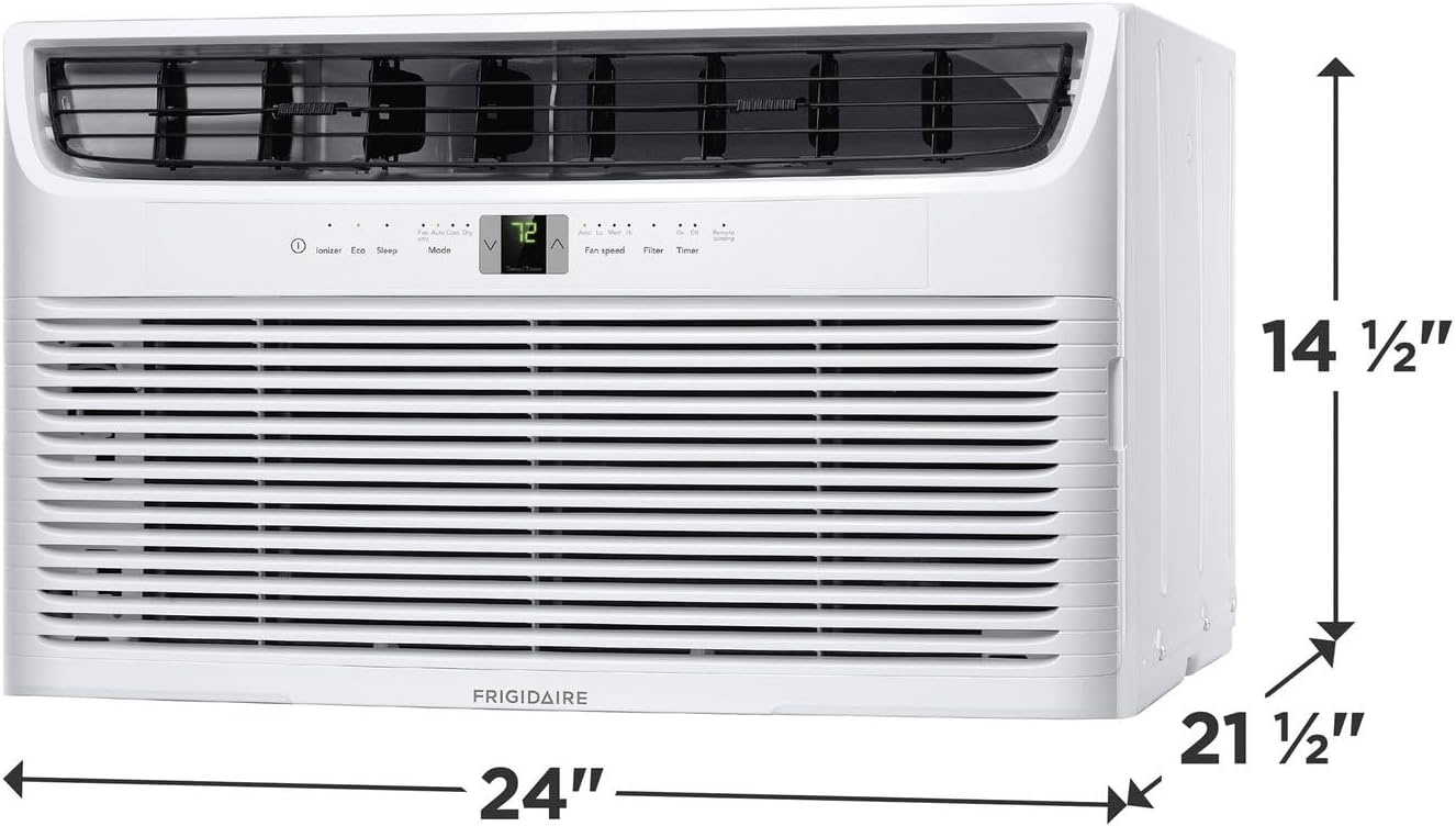 image:imageFrigidaire 115V 8000 BTU Smart Wall Air Conditioner with Dehumidifier Fan amp Remote Control Quiet Energy Efficient Wall Mounted AC Unit for Home Cooling Cools Small Rooms Up To 350 Sq Ft