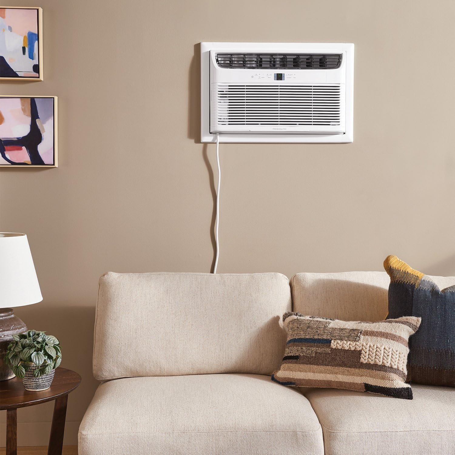 image:imageFrigidaire 115V 8000 BTU Smart Wall Air Conditioner with Dehumidifier Fan amp Remote Control Quiet Energy Efficient Wall Mounted AC Unit for Home Cooling Cools Small Rooms Up To 350 Sq Ft