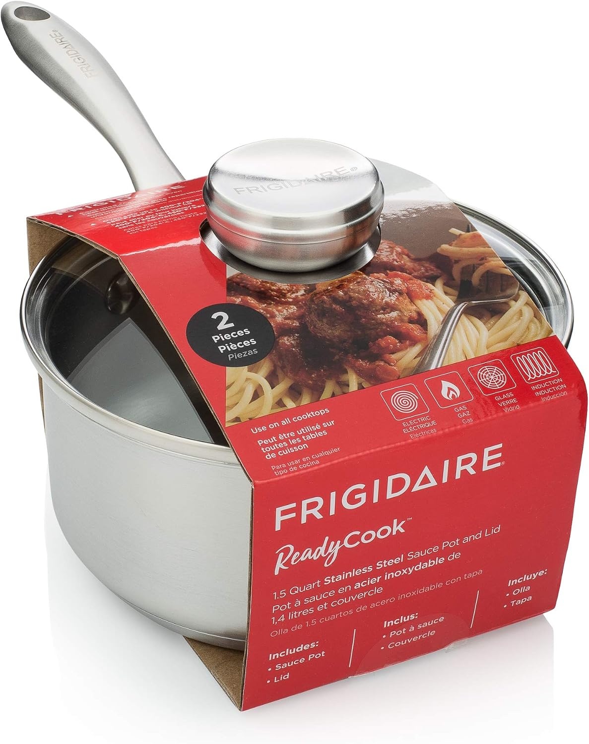 image:imageFrigidaire 11FFSPAN10 Ready Cook Cookware 15 qt Stainless SteelSaucepan