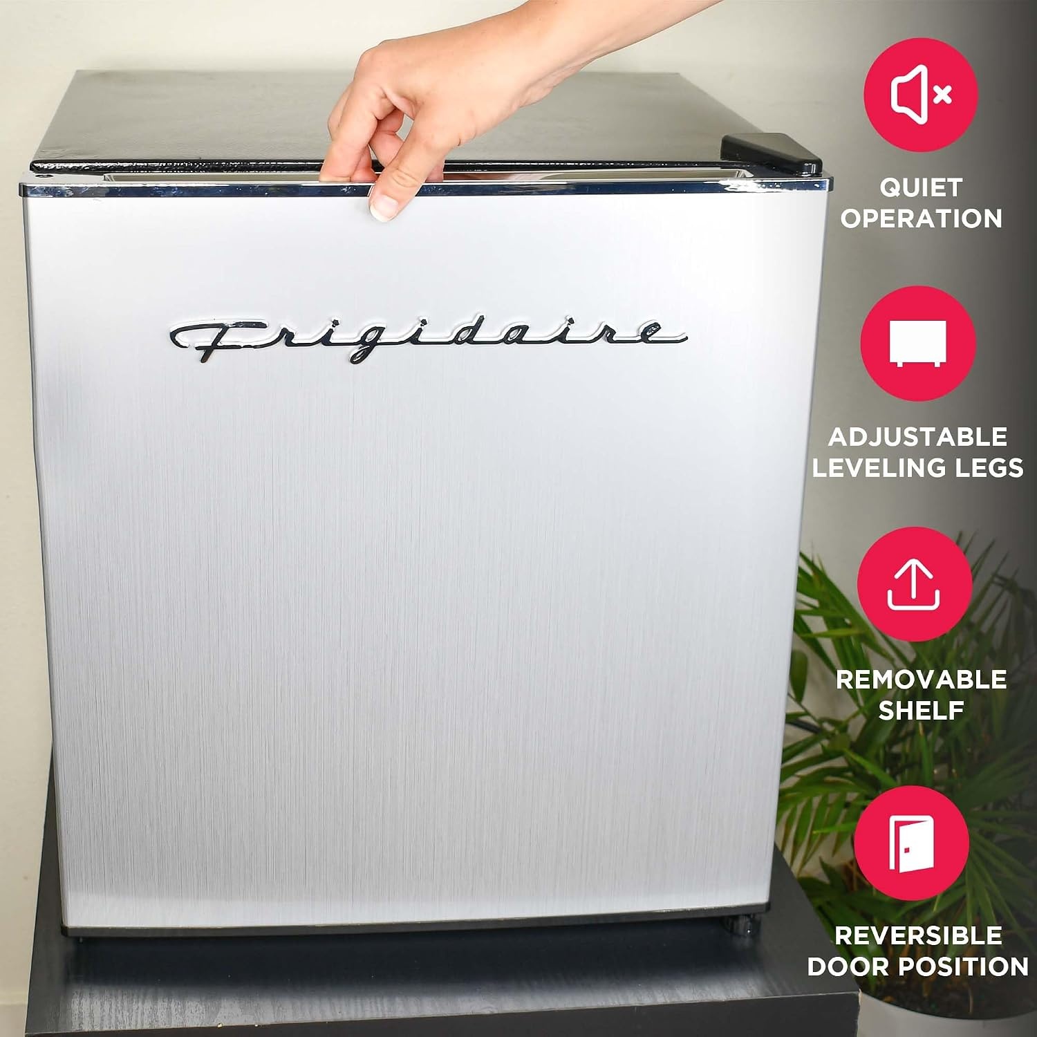 image:imageFrigidaire EFR182 16 cu ft Stainless Steel Mini Fridge Perfect for Home or The Office Platinum Series 1818 cu ft