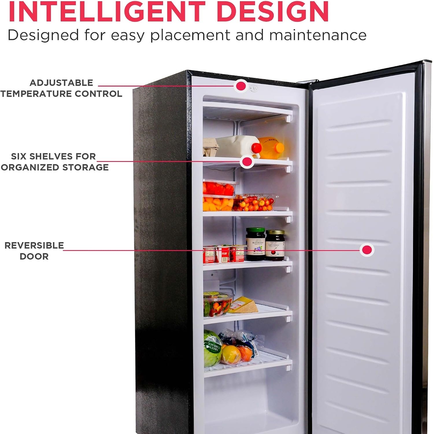 image:imageFrigidaire EFR182 16 cu ft Stainless Steel Mini Fridge Perfect for Home or The Office Platinum Series 1865 cu ft